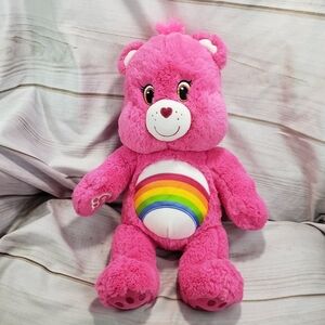 Build A Bear Care Bears Cheer Bear Plush Stuffed Toy Pink Rainbow 18 Inch 2015